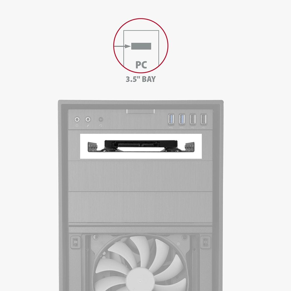 EAN 8595247905499 - Axagon RHD-125B Halterahmen für 1x 2.5\" im 3.5\" Slot - grau Gris Metal imagen 6