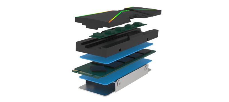 EAN 4044953503047 - Xilence M2SSD.B.ARGB Memory Stick (MS) Enfriador Negro 1 pieza(s) imagen 4