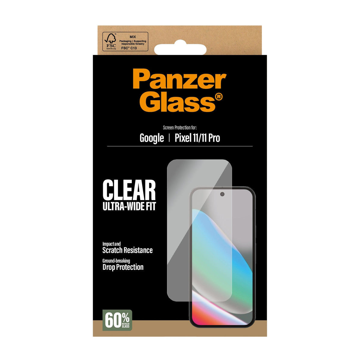 Panzerglass Screen Protector Google Pixel 11/11 Pro Ultra-Wide Fit