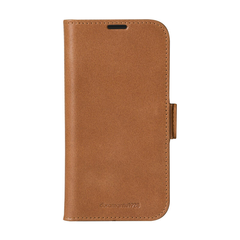 Dbramante1928 Copenhagen Funda Con Tapa Para Teléfono Móvil Cuero De Grano Entero Marrón Para Apple Iphone 16 Pro