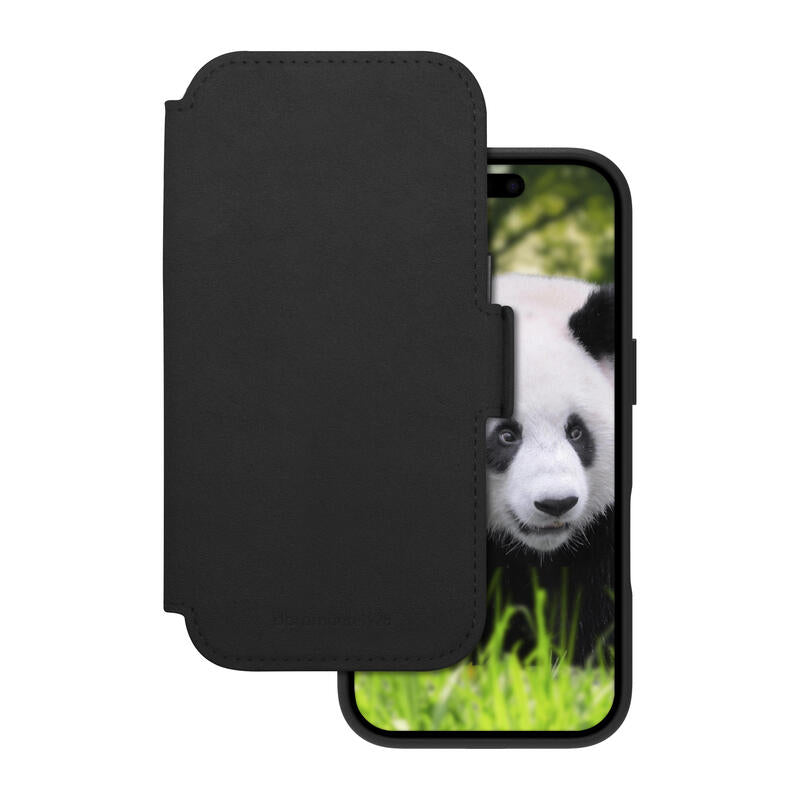 Dbramante1928 Lynge Funda Con Tapa Para Teléfono Móvil Compatibilidad Con Magsafe Cuero De Grano Entero Negro