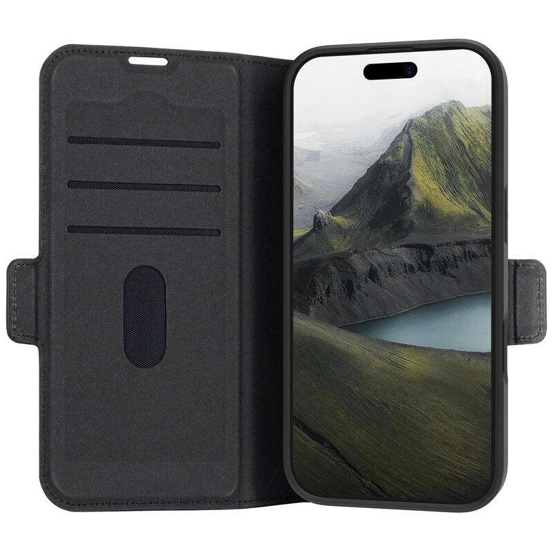 Dbramante1928 Oslo Pro Funda Con Tapa Para Teléfono Móvil Poliuretano (Pu) Plástico Negro Para Apple Iphone 16 Pro