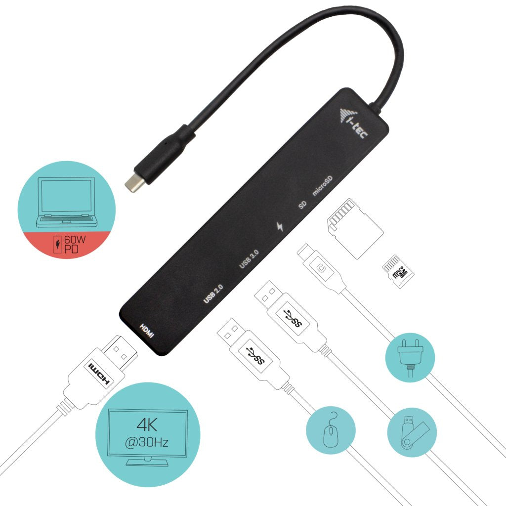 EAN 8595611703928 - i-tec C31TRAVELEASYDOCKPD base para portátil y replicador de puertos Alámbrico USB 3.2 Gen 1 (3.1 Gen 1) imagen 4