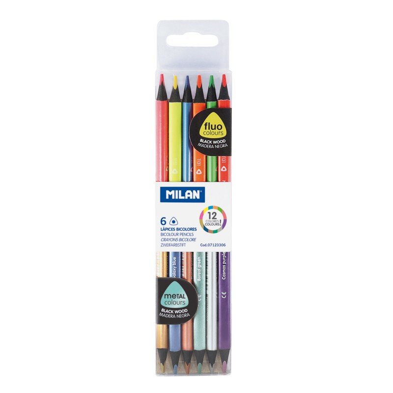 EAN 8411574080084 - Milan 7123306 lápiz de color Beige, Azul, Marrón, Gris, Azul metálico, Naranja, Melocotón, Púrpura, Rojo, imagen 2