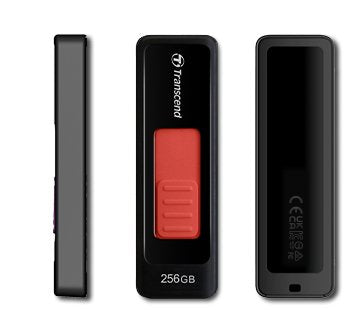 Usb-Mick 256gb Transcend Jetflash Usb3.1 Pen Drive Capless Negro