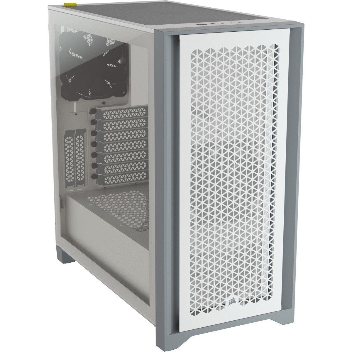 Caja Pc Corsair 4000d Airflow Midi Tower Blanco Corsair Crystal 4000d Airflow Mid-Tower Cristal Templado Blanca Cc-9011201-Ww
