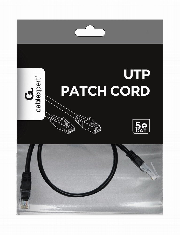 Gembird Cable De Red Utp Cat5e 0,50m Negroâ Pp12-0.5m/Bk