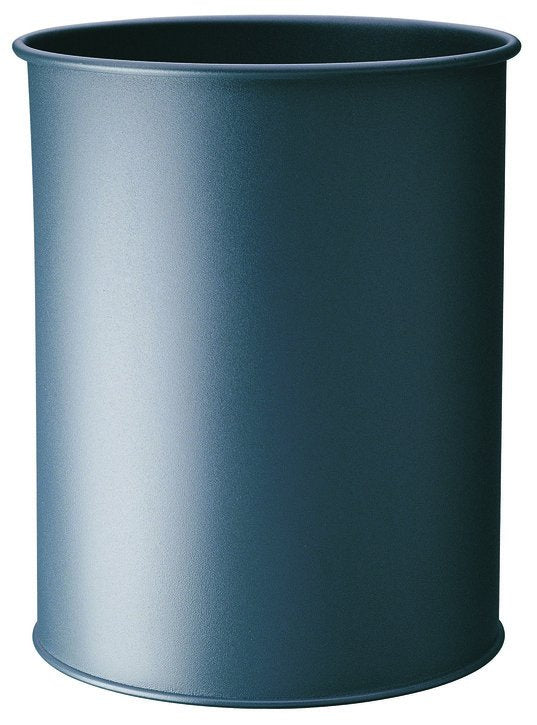Durable Papelera Metal Redondo 15 Litros Antracita