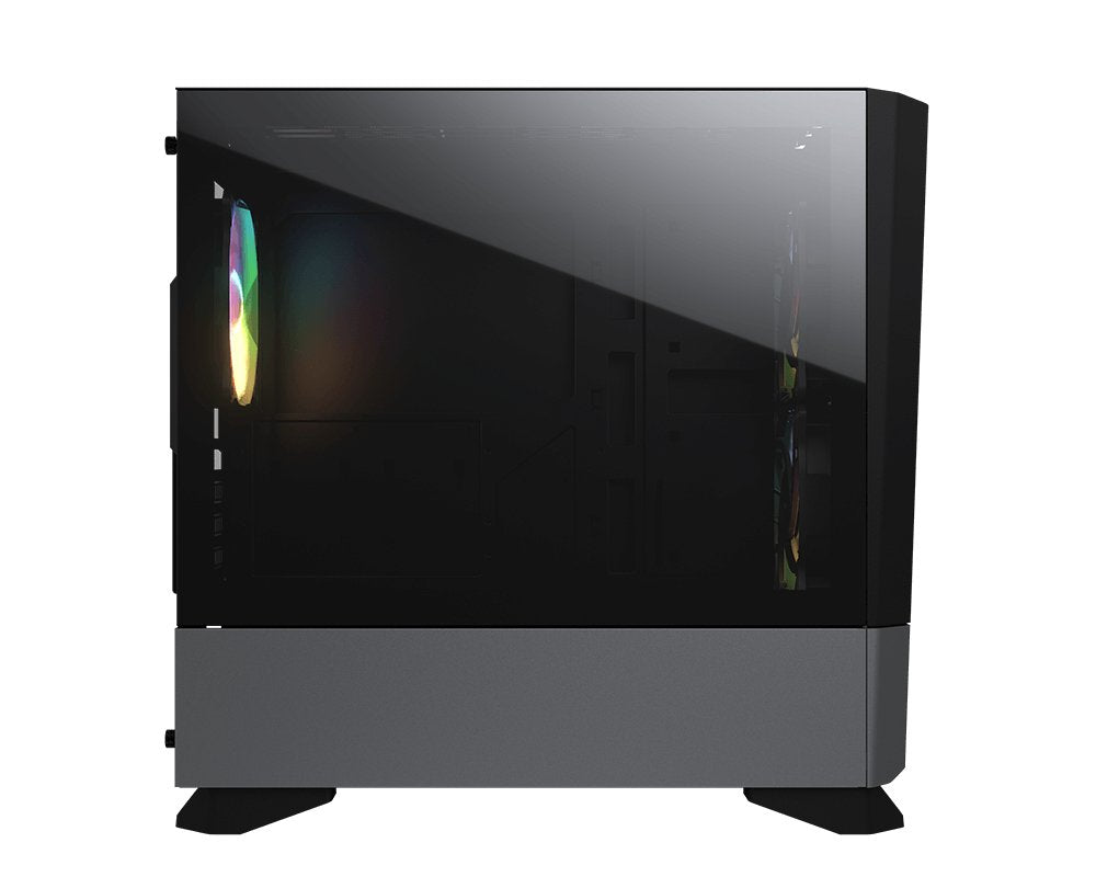 Caja Pc Cougar Mg140 Air Rgb Black Cristal Templado