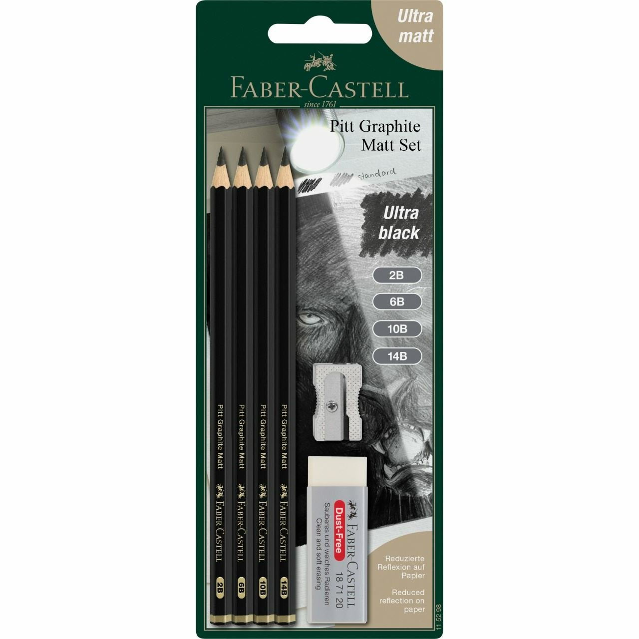 EAN 4005401152989 - Faber-Castell 115298 lápiz de grafito Multi 4 pieza(s) imagen 1