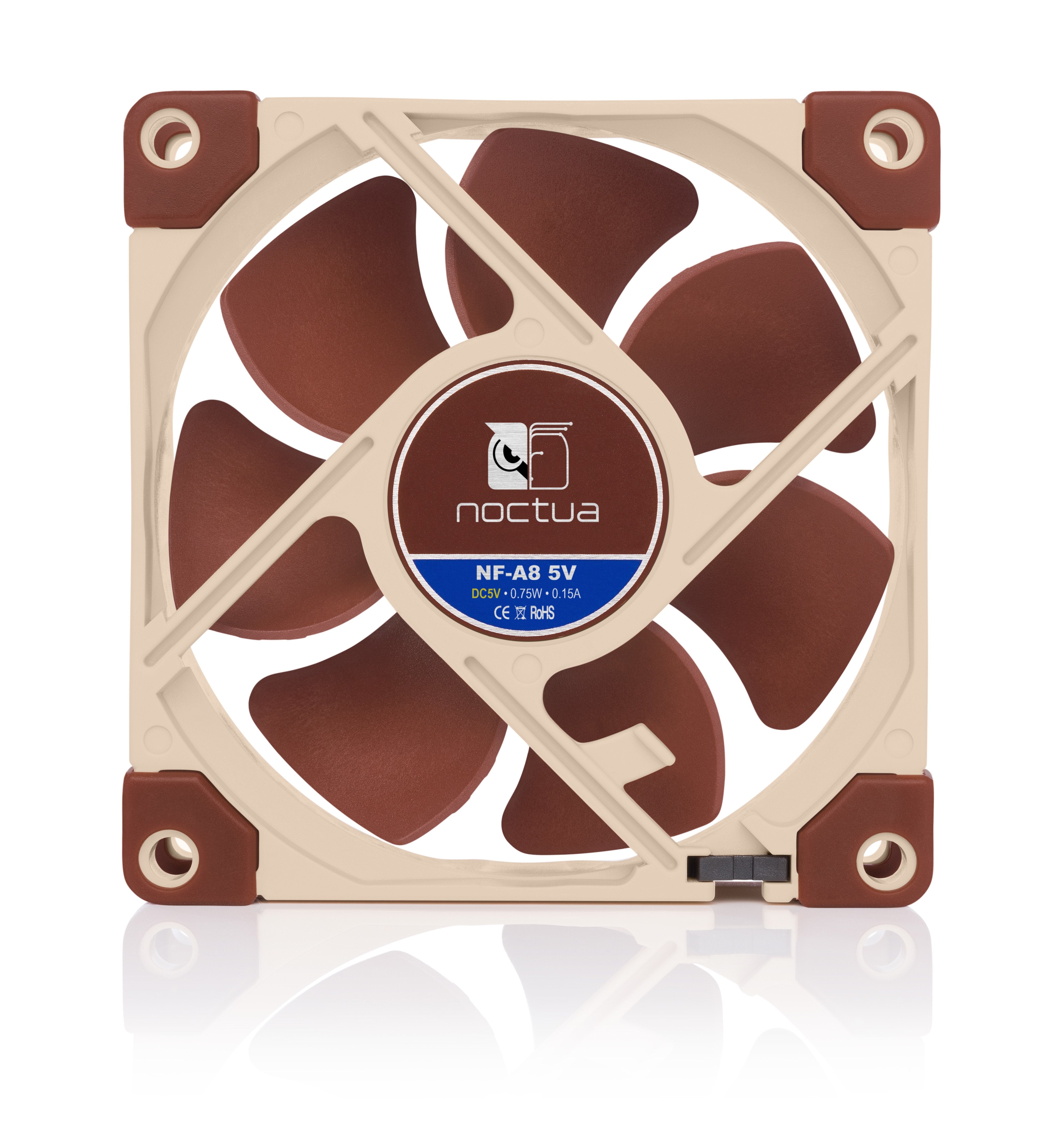 EAN 9010018100303 - Noctua NF-A8 Carcasa del ordenador Ventilador 8 cm Beige, Marrón imagen 4