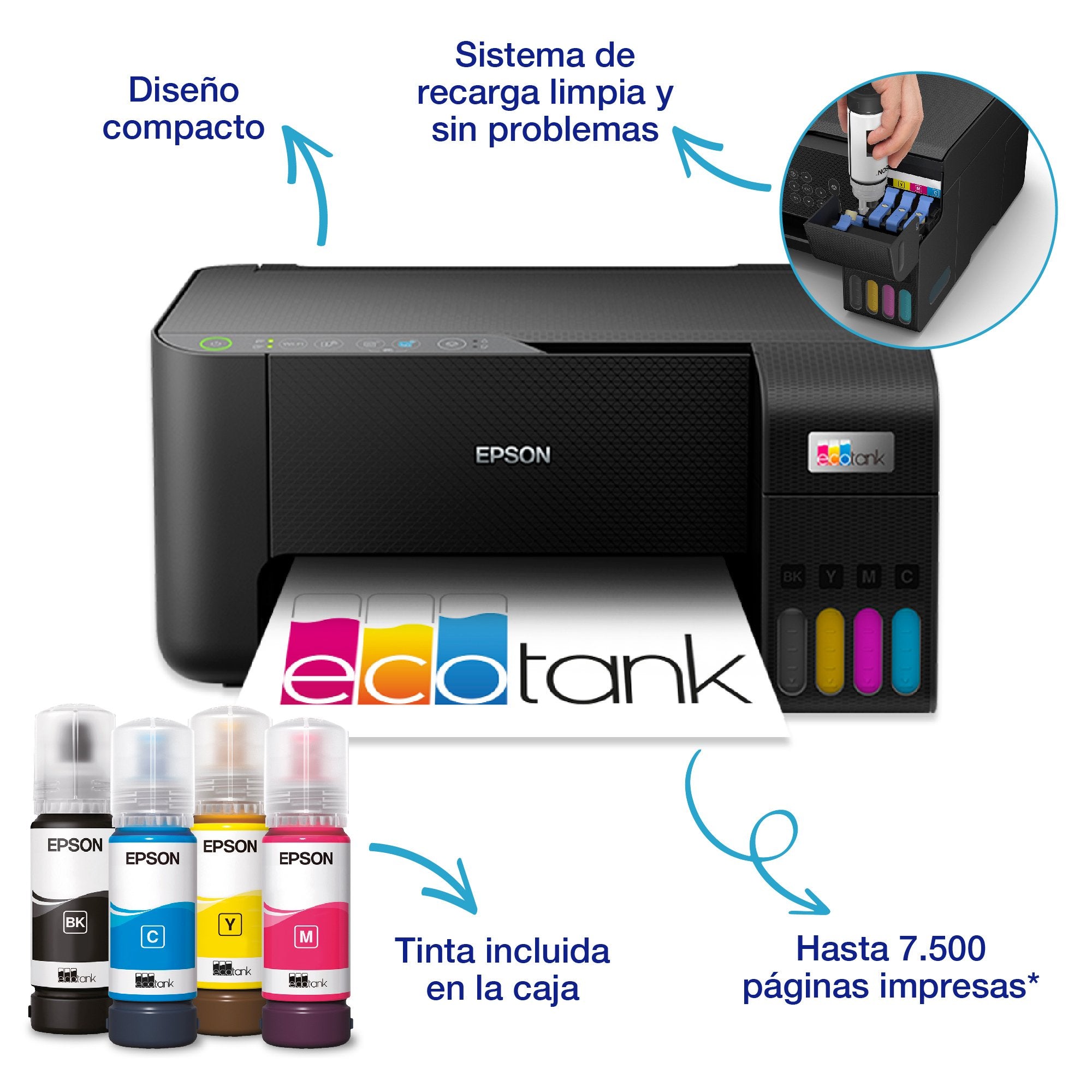 EAN 8715946684109 - Epson EcoTank ET-2810 Inyección de tinta 5760 x 1440 DPI 33 ppm Wifi imagen 26