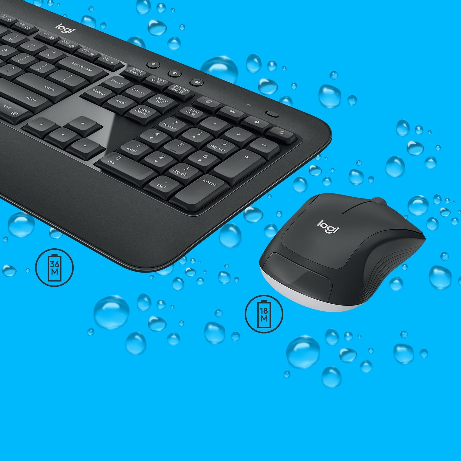 EAN 5099206077393 - Logitech 920-008677 teclado Ratón incluido Universal RF inalámbrico QWERTZ Suizo Negro imagen 8