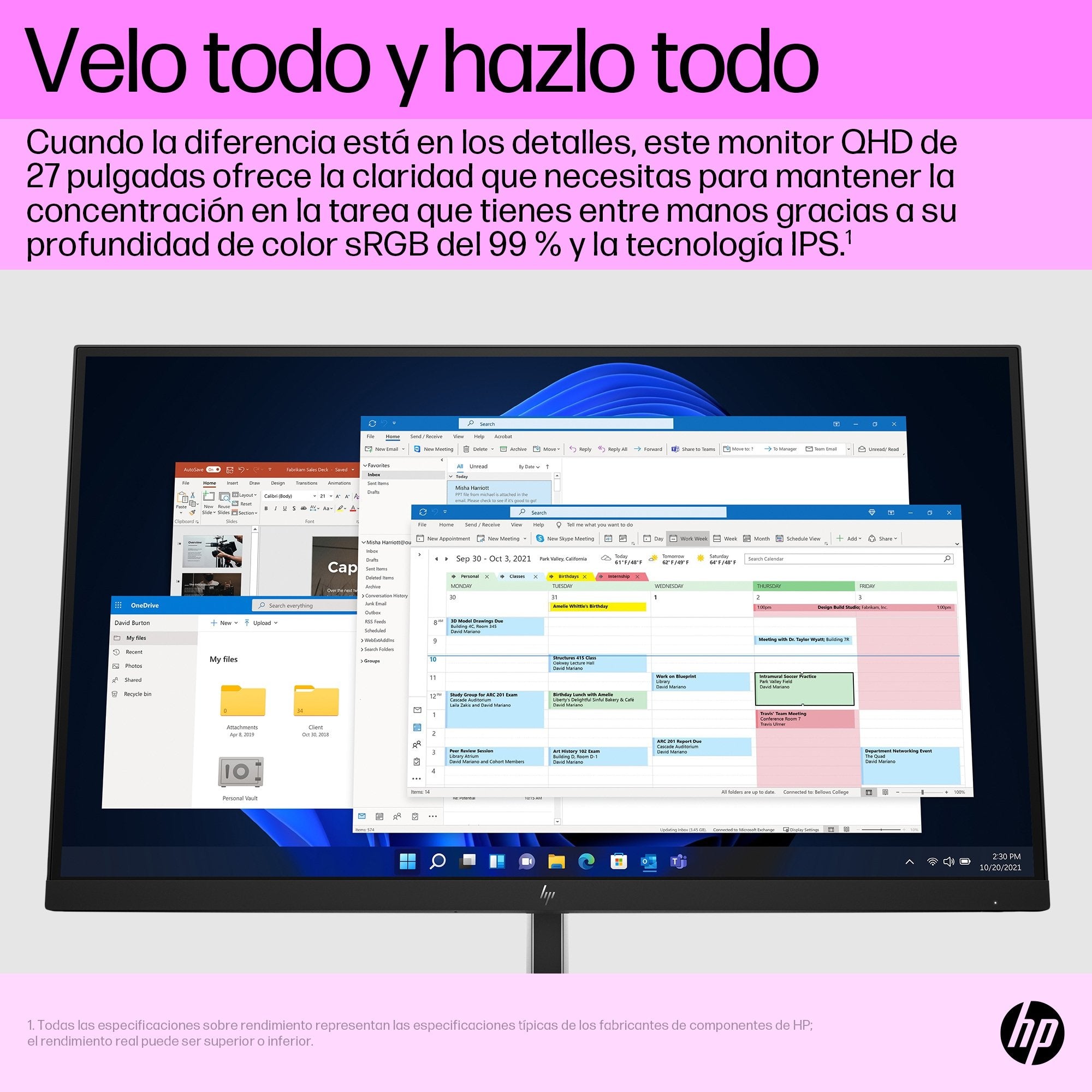 Monitor Hp E27q G5 68,6 Cm (27") 2560 X 1440 Pixeles Quad Hd Lcd Negro, Plata