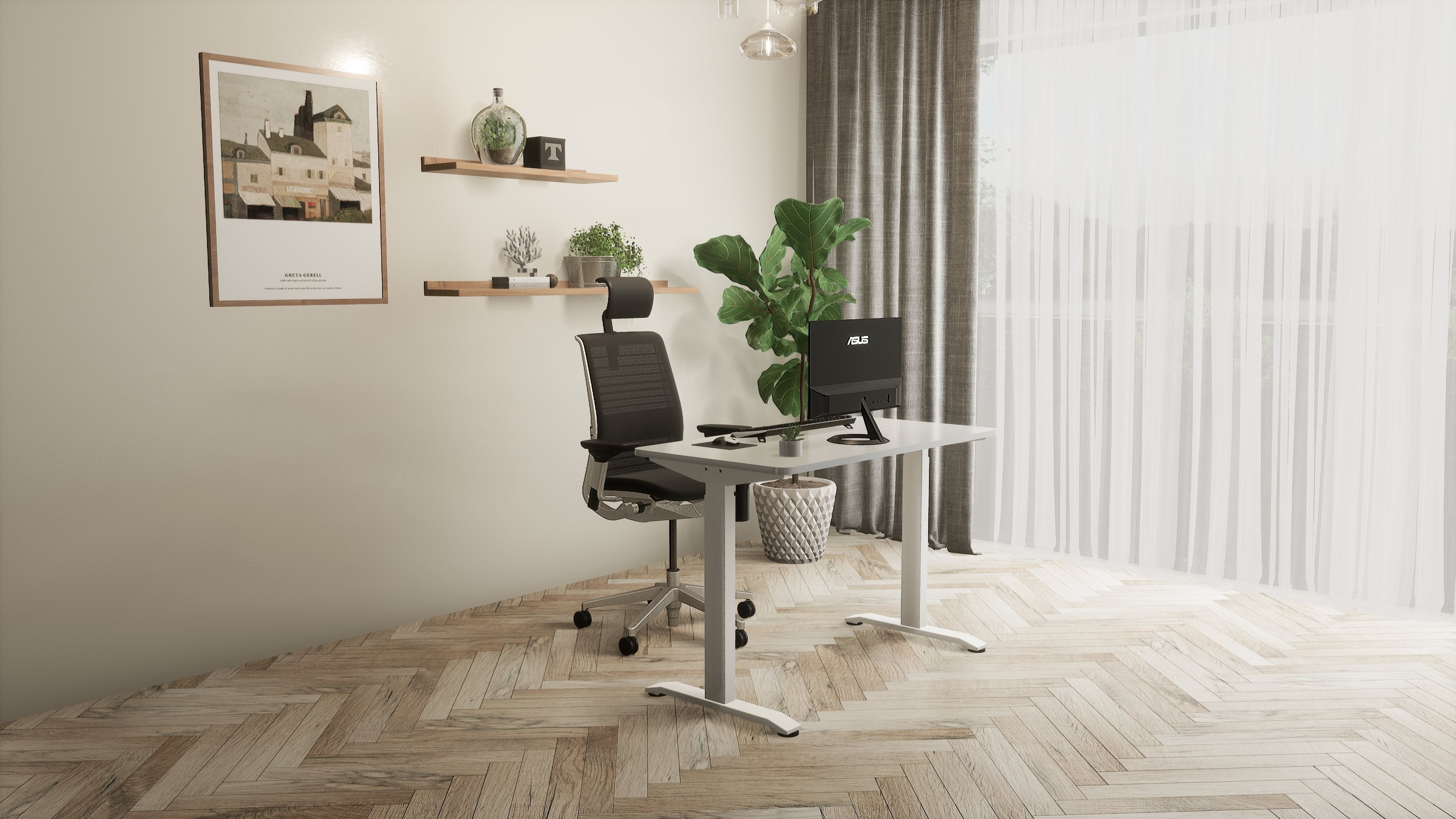 EAN 3760170880686 - Urban Factory EED25UF escritorio para ordenador Blanco imagen 7
