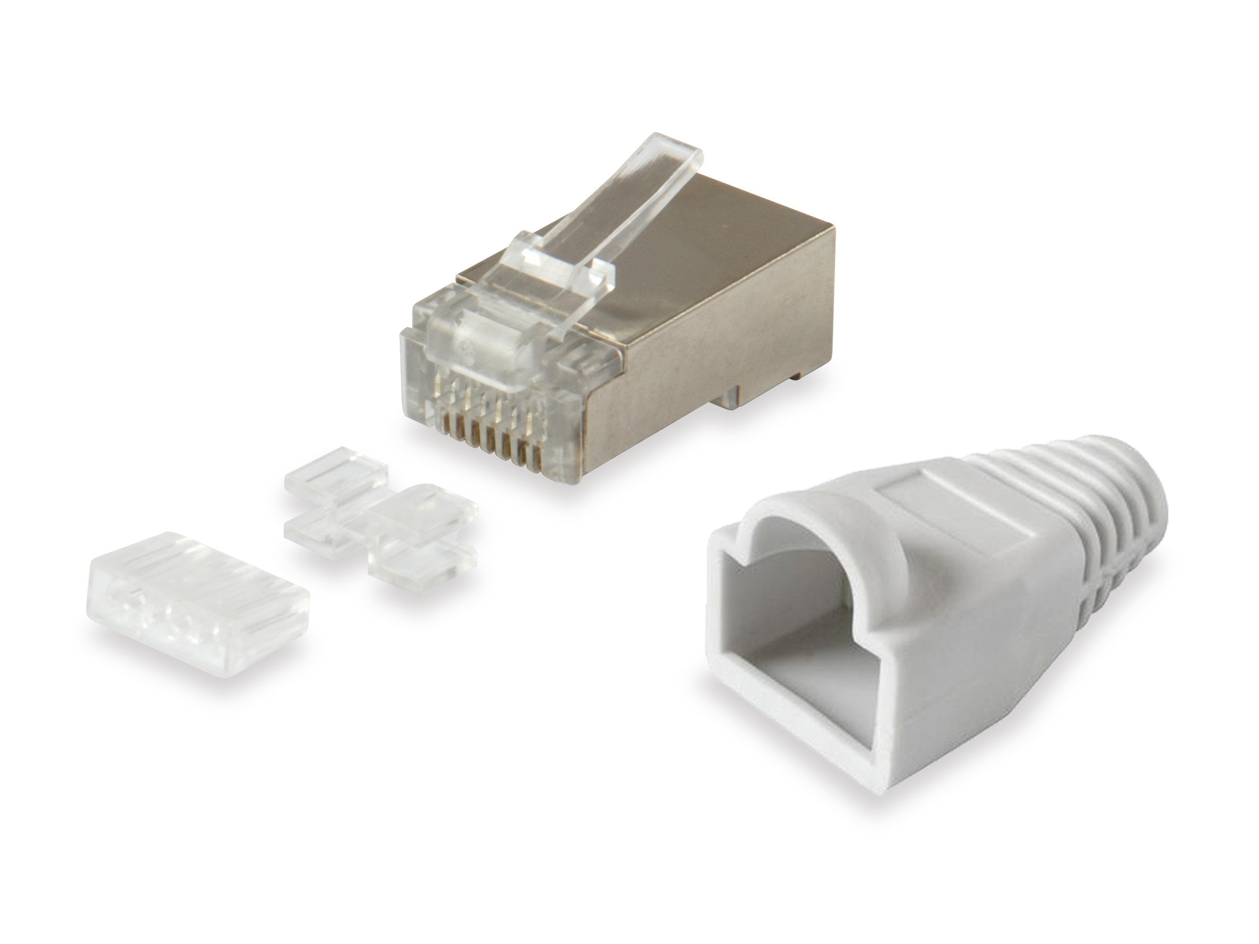 Kit 100 Conectores Rj45 Equip Categoria 6 Fpt Con Guia Y Capuchon