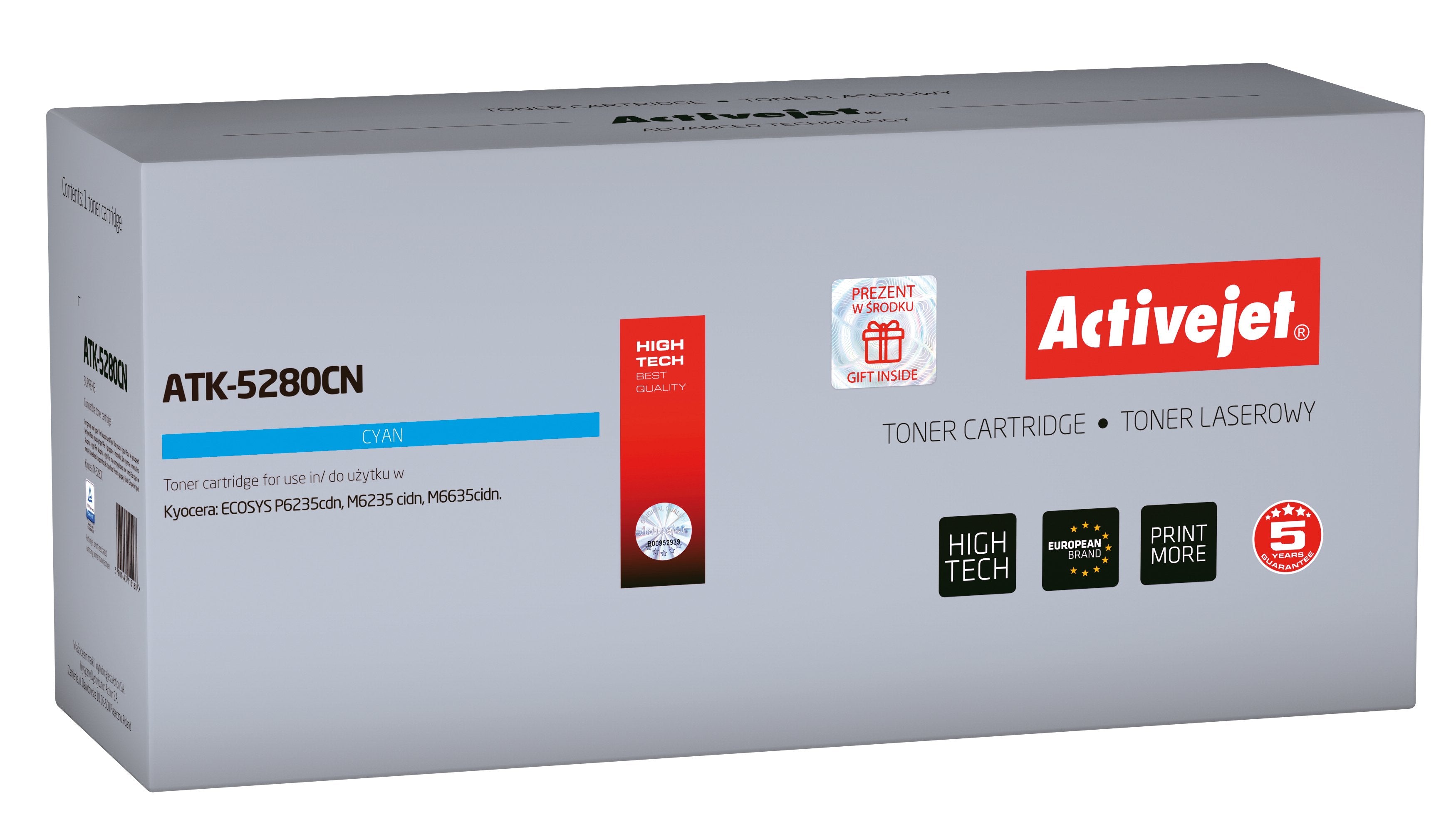 EAN 5901443115168 - Activejet ATK-5280CN cartucho de tóner 1 pieza(s) Compatible Cian imagen 1