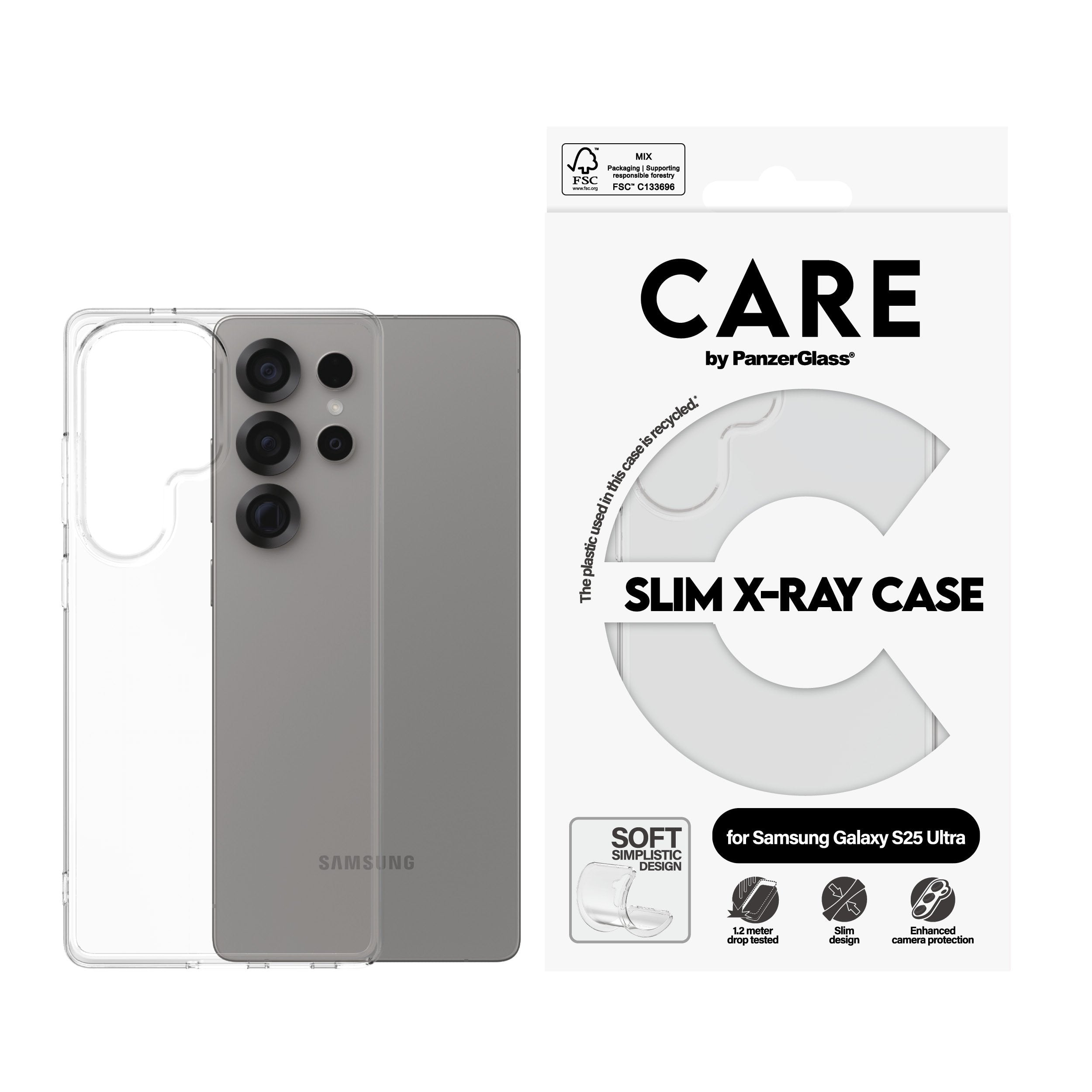 EAN 5715685016462 - PanzerGlass CARE™ by ® X-Ray Case Samsung Galaxy S25 Ultra funda para teléfono móvil Transparente imagen 2