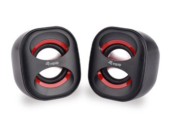 Equip Altavoces 2.0 Life Mini 6w Rms Color Negro Y Rojo Jack 3.5 Alimetancion Usb