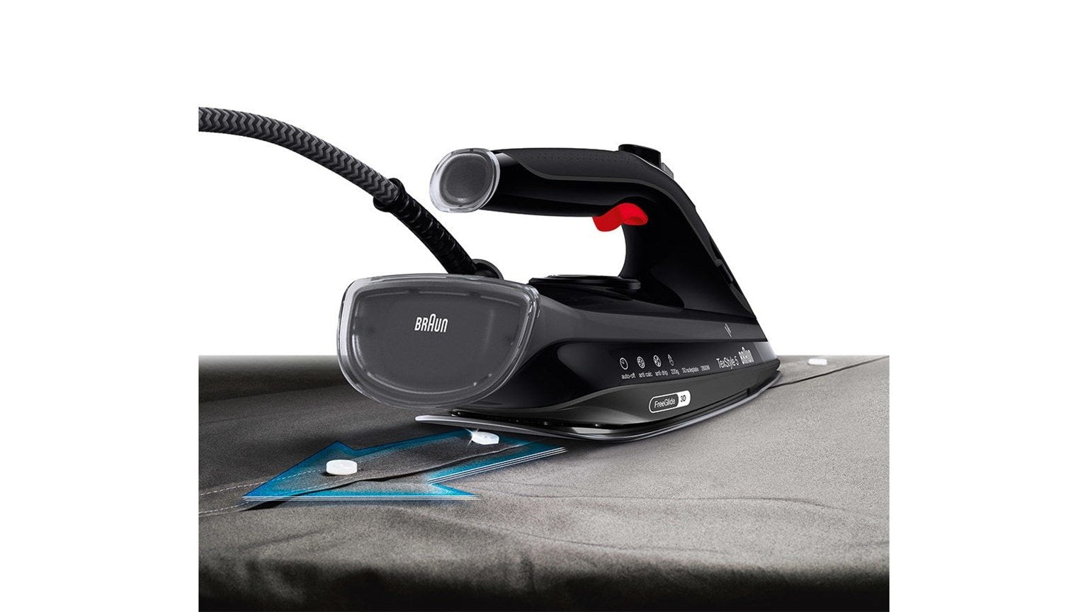 Plancha De Vapor Eloxalplus Soleplate Vapor Continuo 50 G/Min Braun Si5088bk Negro