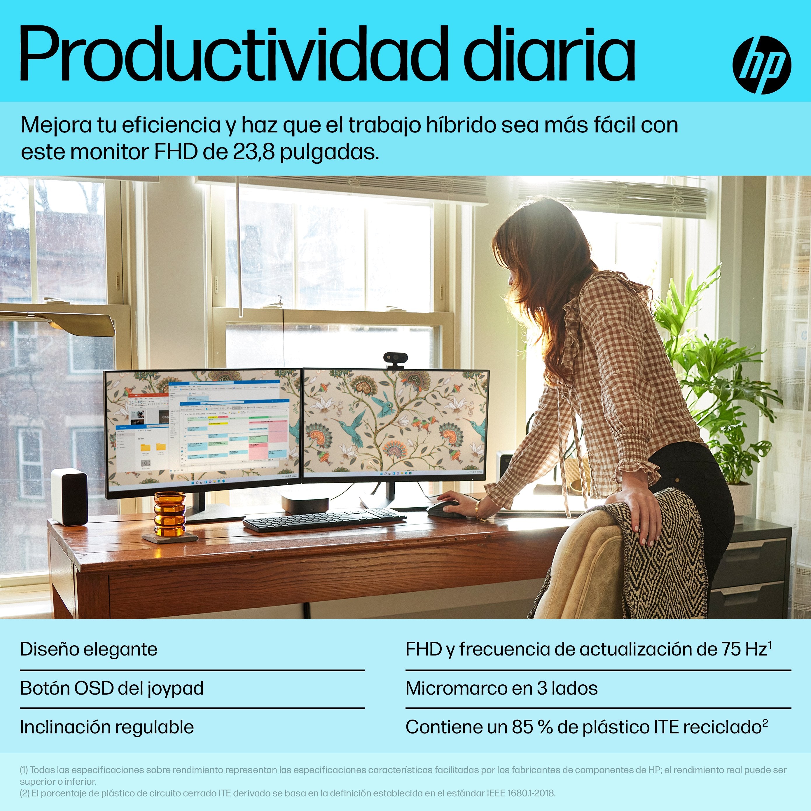 EAN 5715063139431 - HP P24v G5 FHD Monitor pantalla para PC 60,5 cm (23.8") 1920 x 1080 Pixeles Full HD LCD Negro imagen 4