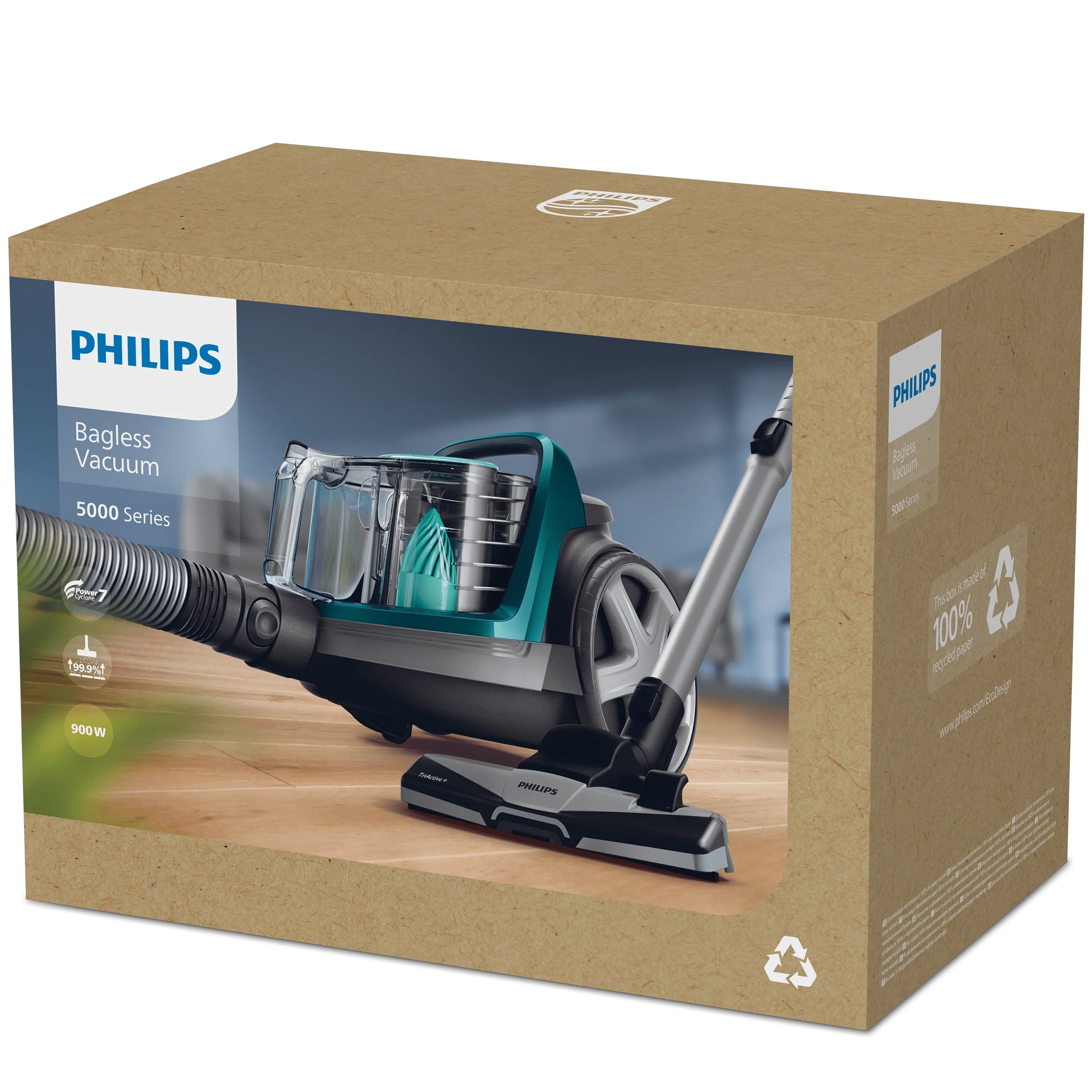 EAN 8710103860570 - Philips 5000 series FC9555/09 aspiradora 1,5 L Aspiradora cilíndrica Secar 900 W imagen 7