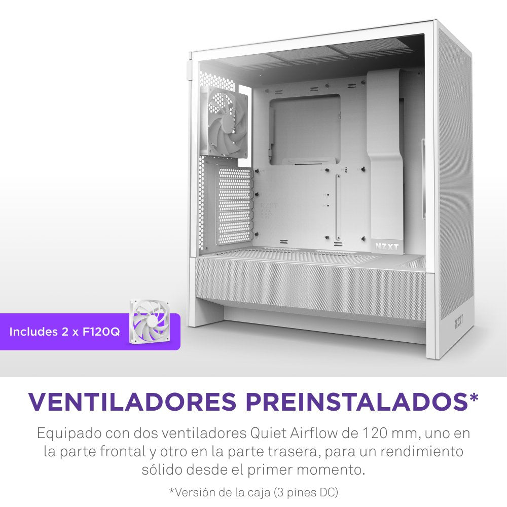 EAN 5056547205847 - NZXT H5 Flow Midi Tower Blanco imagen 10