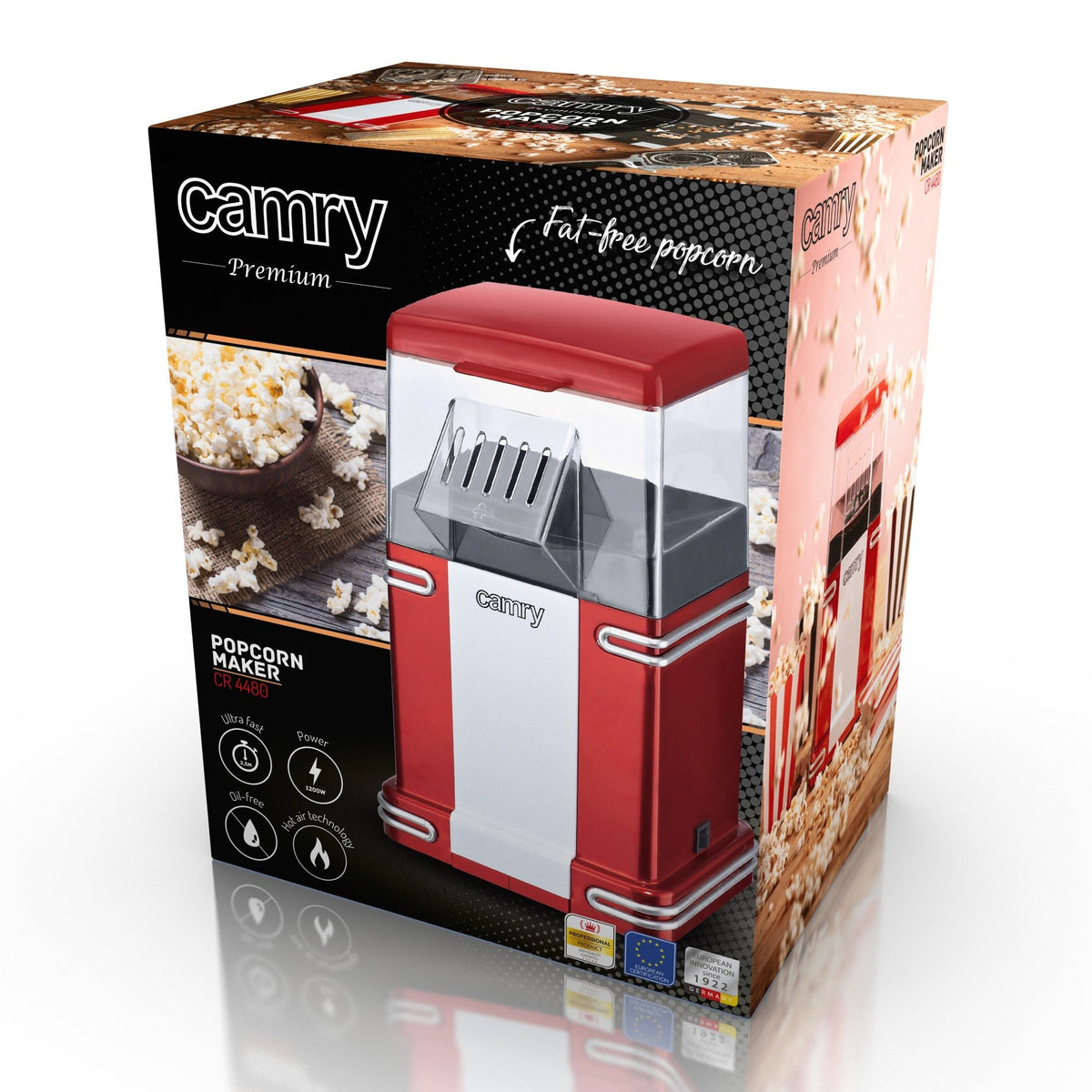 EAN 5908256839564 - Camry Premium CR 4480 palomitas de maiz poppers Rojo, Blanco 2,5 min 1200 W imagen 10