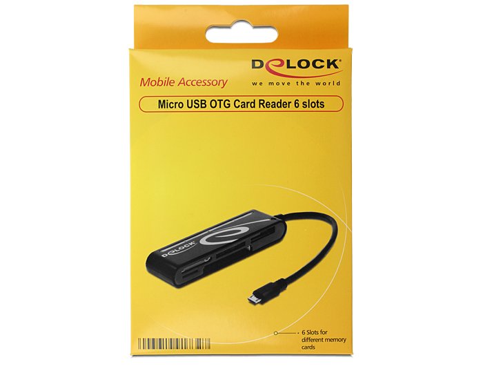 Delock 91732 5 Ranuras Para Lector De Tarjetas Ranuras Otg Micro Usb
