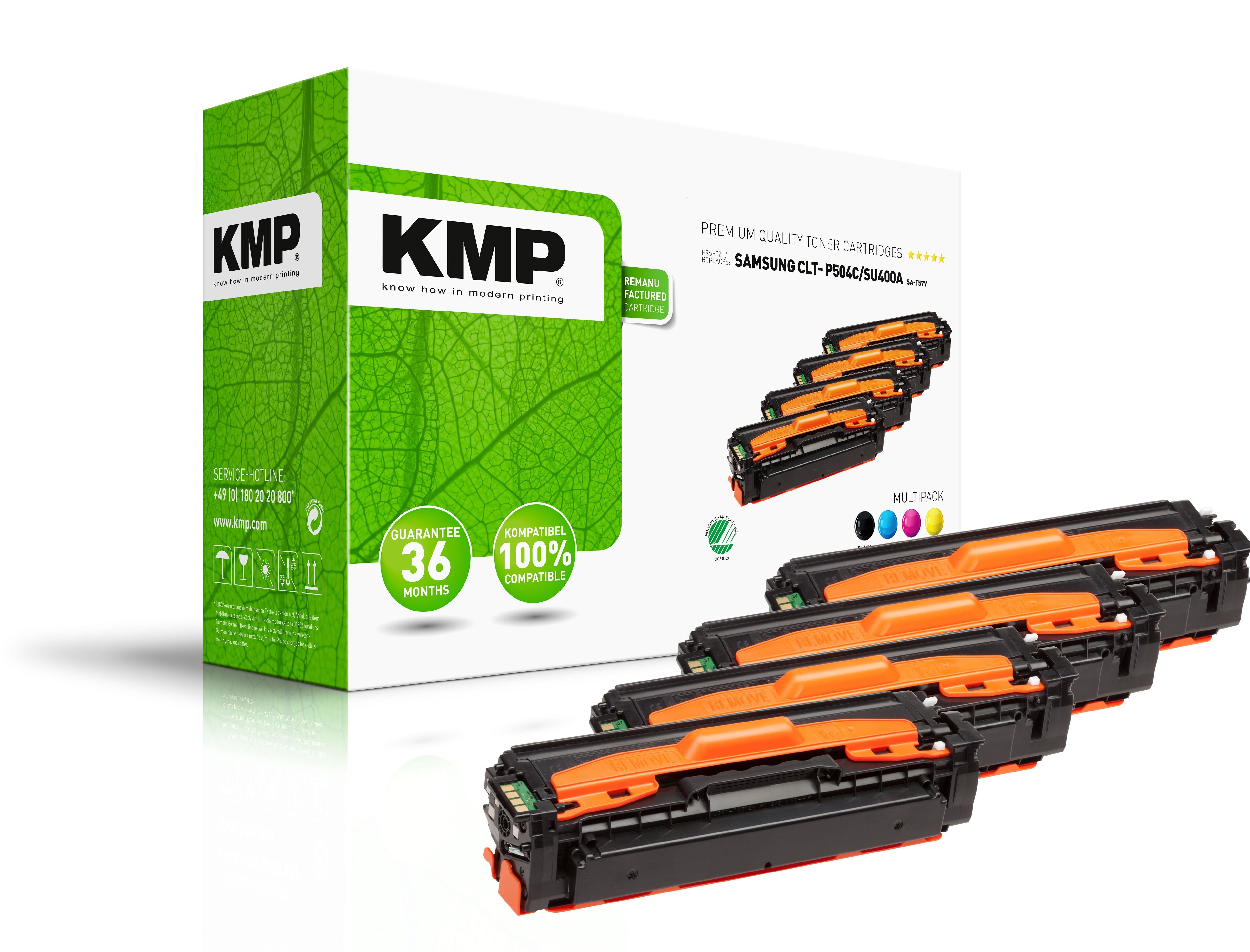EAN 4011324374735 - KMP SA-T57V cartucho de tóner 4 pieza(s) Compatible Negro, Cian, Magenta, Amarillo imagen 1