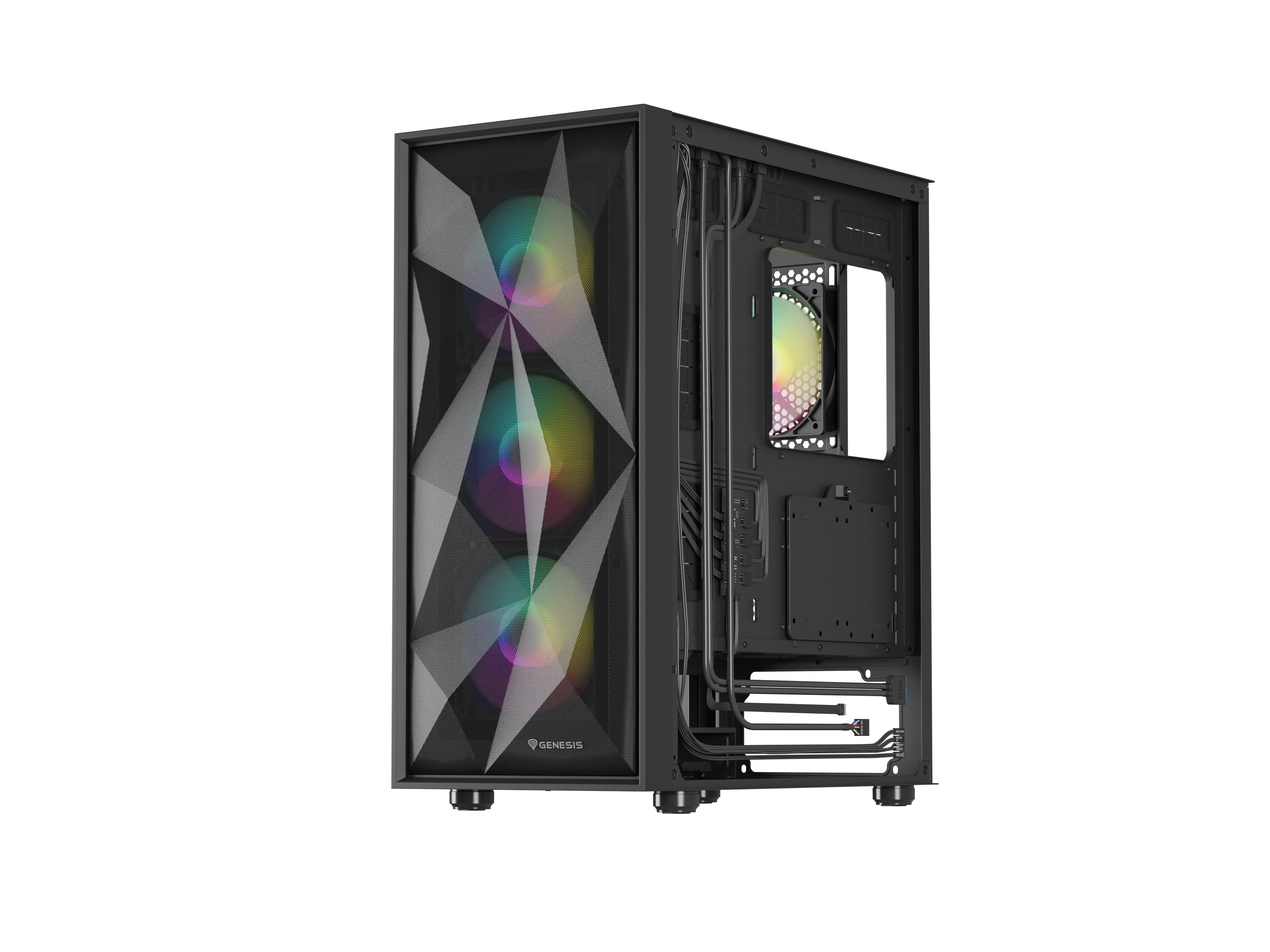 EAN 5901969444537 - GENESIS Diaxid 605 ARGB Midi Tower Negro imagen 8