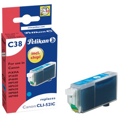 Pelikan Tinte Canon C38 Cli521 Cy Cyan Kompatibel