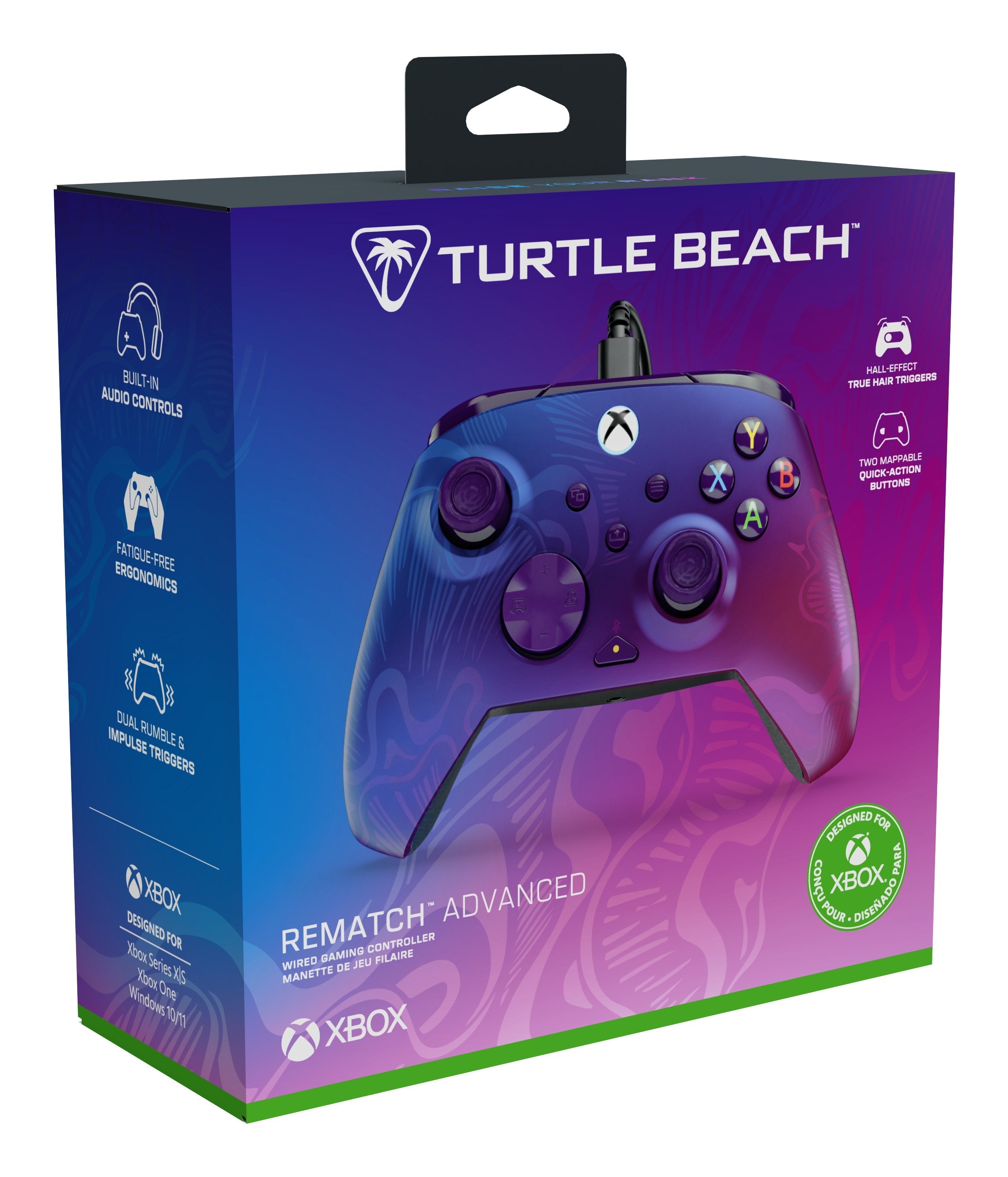 Turtle Beach Rematch Advanced Purple Fade Mando De Juego Con Cable