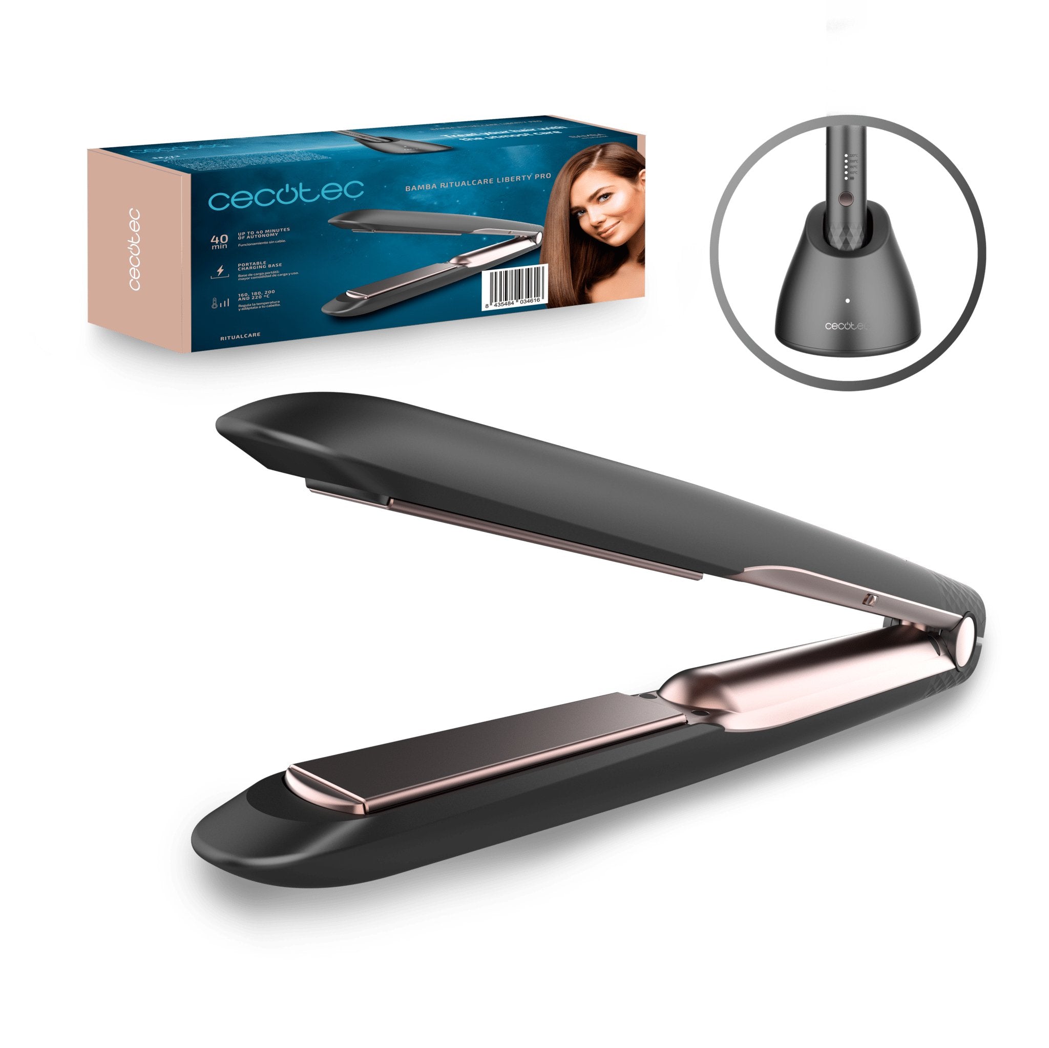 EAN 8435484034616 - Cecotec RitualCare Liberty Pro Plancha de pelo Caliente Negro imagen 1