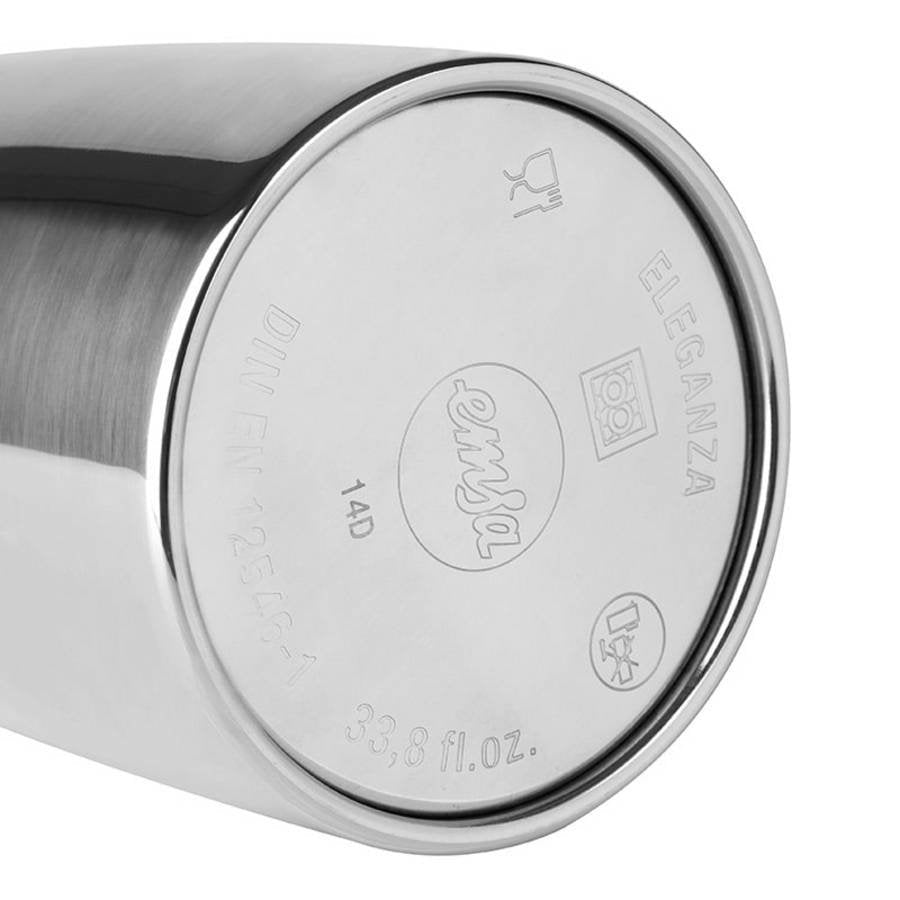 Emsa 502488 Isolierkanne, Edelstahl, 0.6 Liter, Easy Open Verschluss, Eleganza
