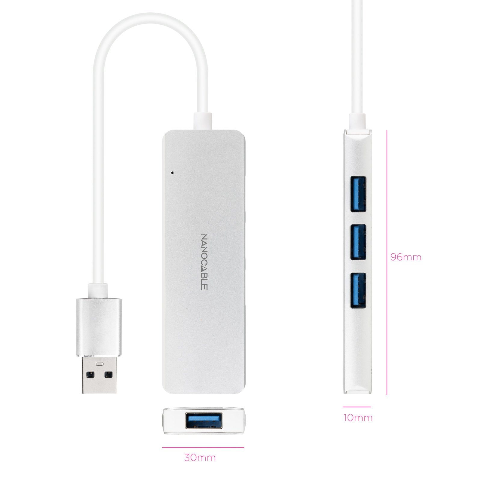 EAN 8433281015517 - Nanocable 10.16.4602 base para portátil y replicador de puertos Alámbrico USB 3.2 Gen 1 (3.1 Gen 1) Type- imagen 2