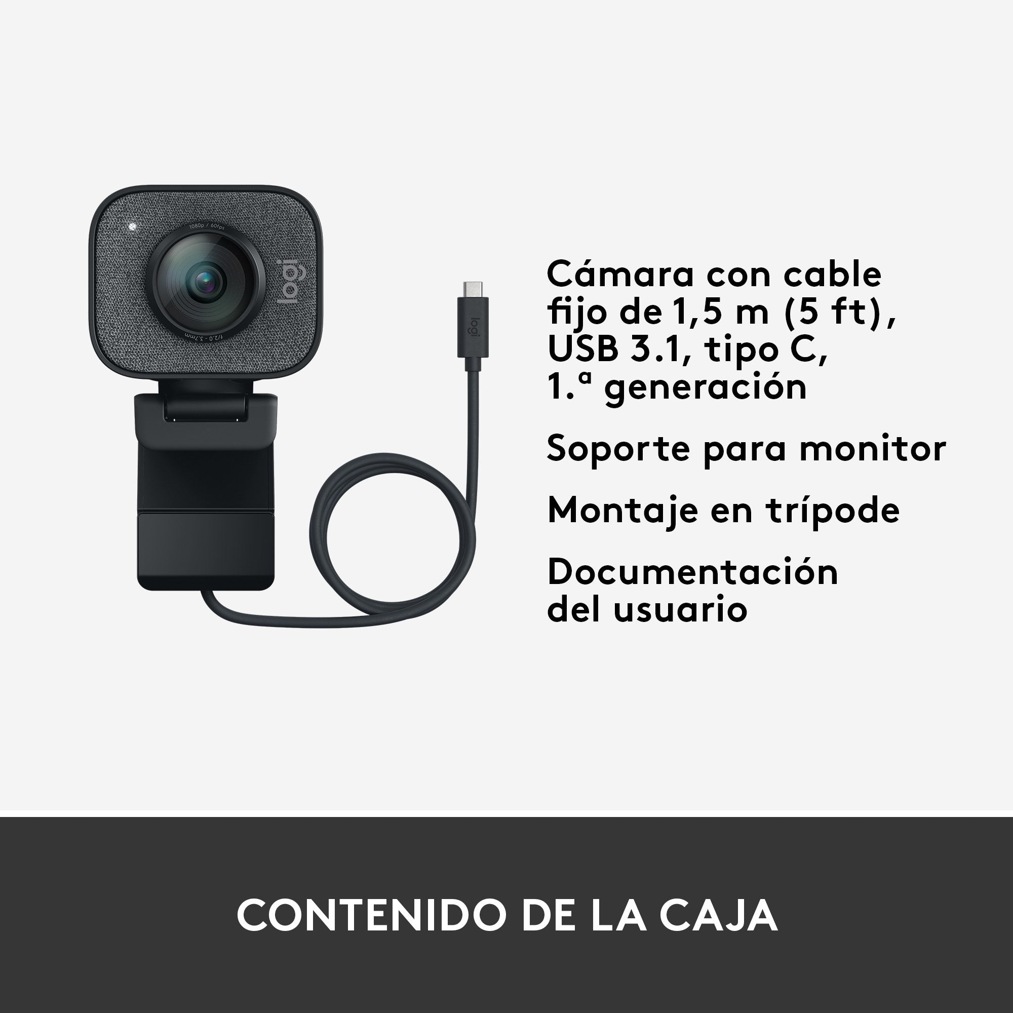 EAN 5099206087187 - Logitech 960-001281 cámara web 1920 x 1080 Pixeles USB 3.2 Gen 1 (3.1 Gen 1) Grafito imagen 16