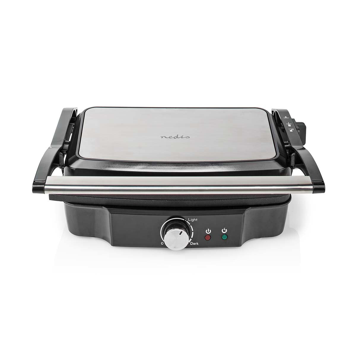 Nedis Parrilla De Contacto 1500 W Control De Temperatura Ajustable Acero Inoxidable / Plastico
