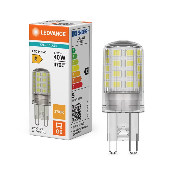 Osram Led Pin G9 P 4.2w 827 Clear G9 Led-Lampen Mit Retrofit-Stecksockel G9 Led Pi