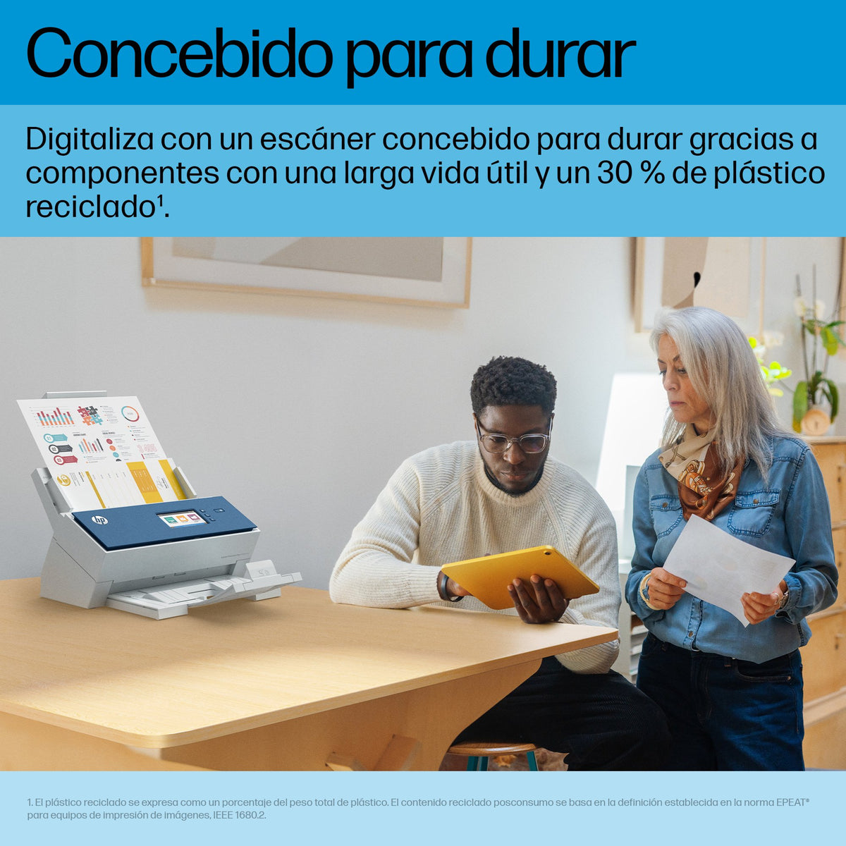 EAN 0198701400875 - HP ScanJet Enterprise Flow N9000 sn1 Escáner alimentado con hojas 600 x 600 DPI A3 Azul, Blanco imagen 5