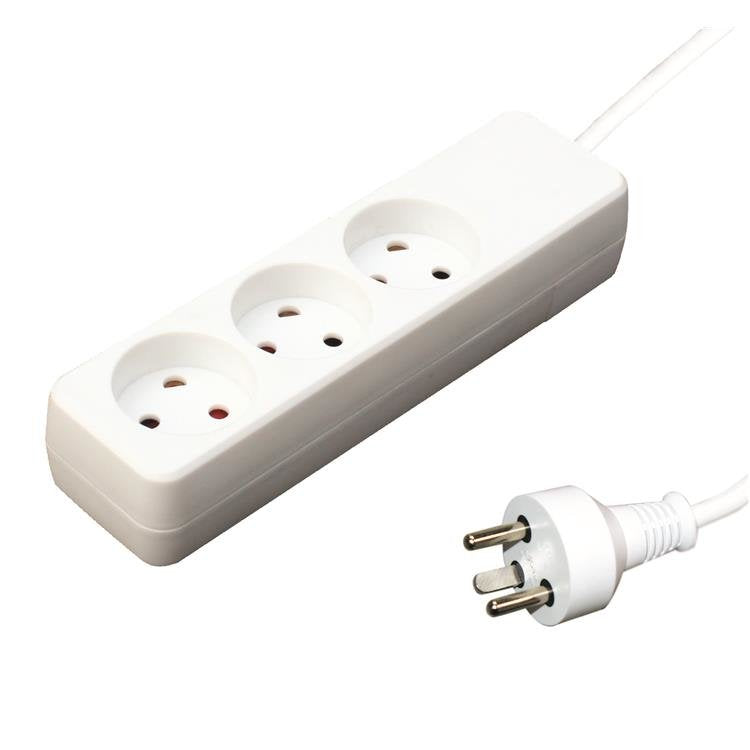 EAN 5714590000023 - Garbot 24155119-1 base múltiple 1 m 3 salidas AC Interior Blanco imagen 1
