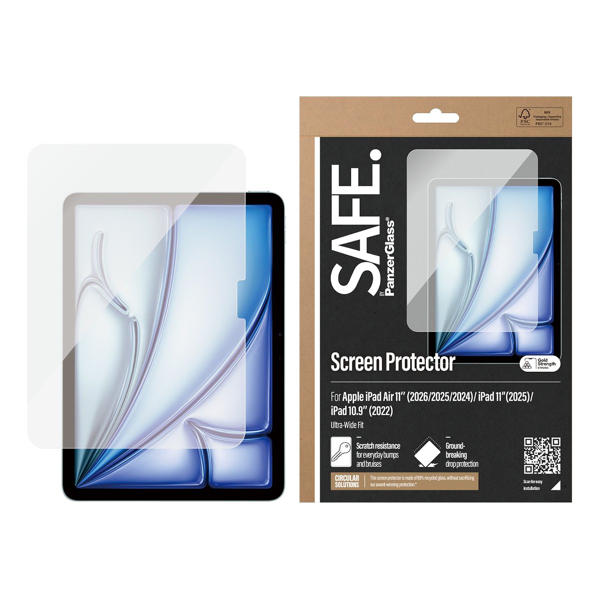 EAN 5715685001772 - PanzerGlass SAFE. by ® Screen Protector iPad Air 11'' (2024-2026) | iPad 11'' (2025) | iPad 10.9'' (2022) imagen 2