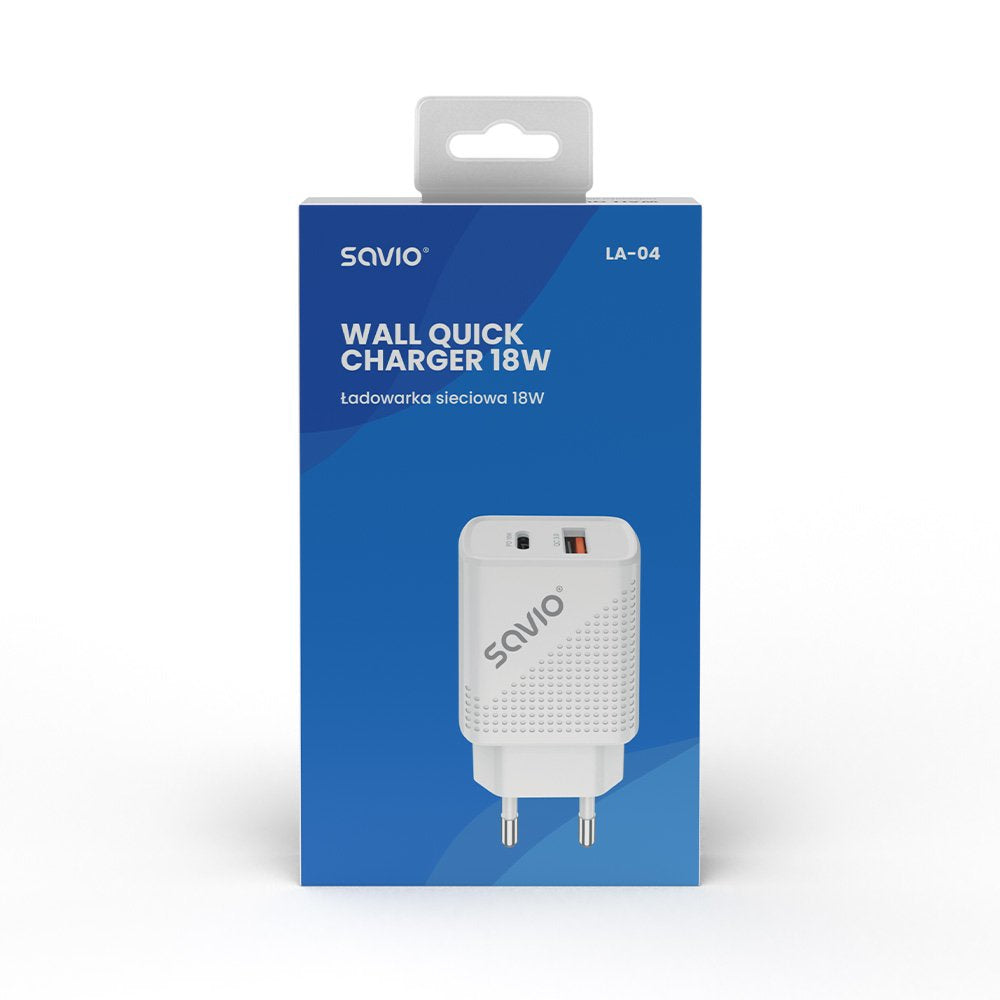 EAN 5901986046790 - Savio LA-04 USB Type A & Type C Quick Charge Power Delivery 3.0 Indoor Smartphone, Tableta Blanco Carga r imagen 8