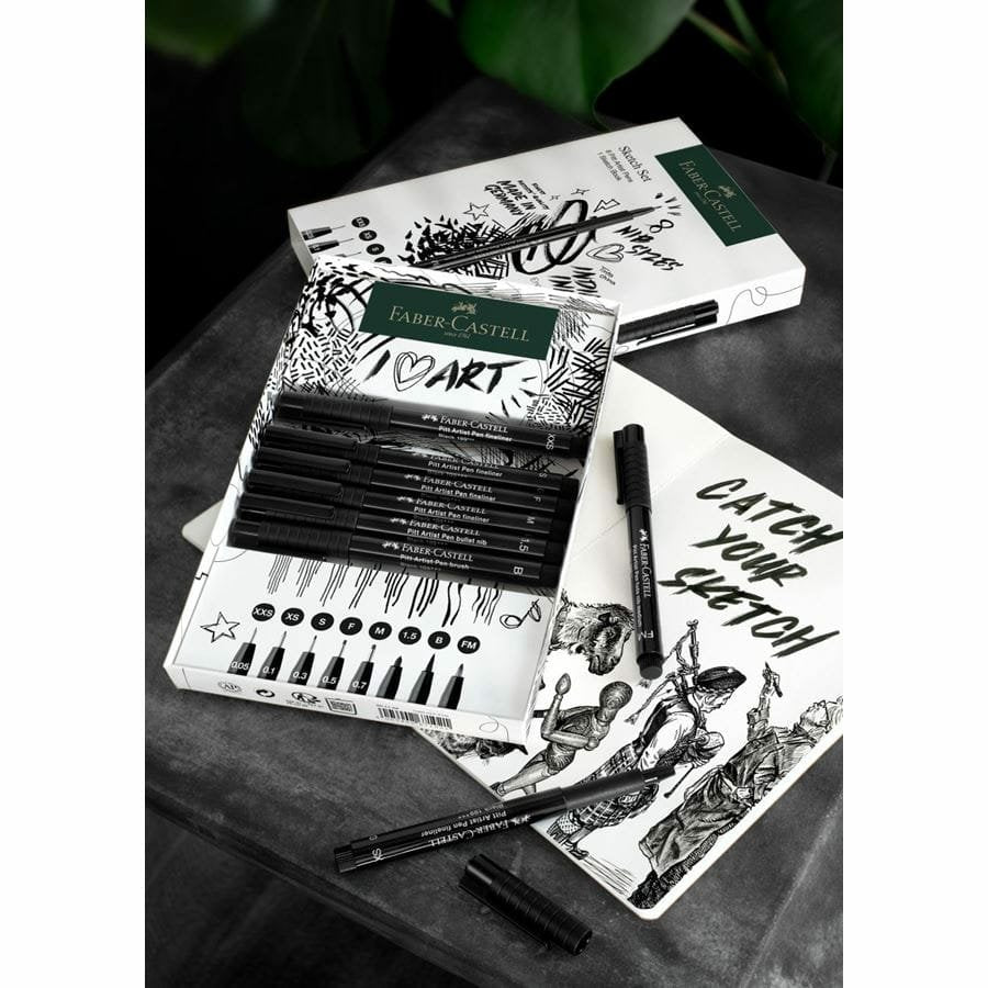 EAN 4005402671021 - Faber-Castell 267102 rotulador de punta fina Multi Negro 8 pieza(s) imagen 6