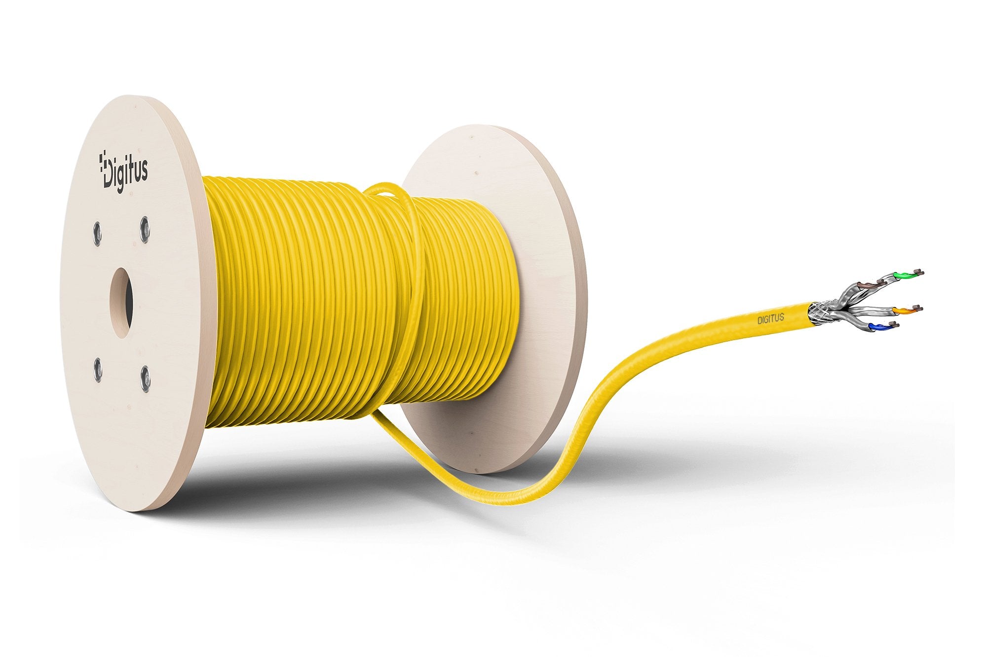 EAN 4016032441670 - Digitus DK-1744-A-VH-5 cable de red Amarillo 500 m Cat7a S/FTP (S-STP) imagen 2
