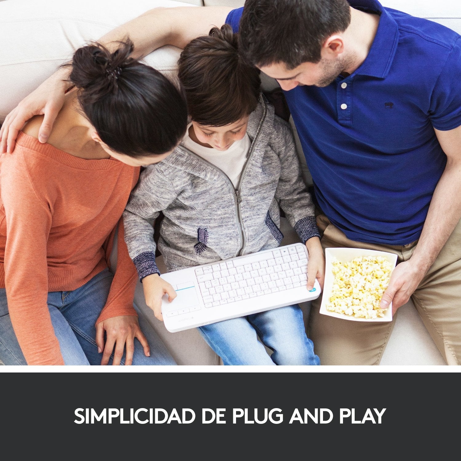 Teclado Español Logitech K400 Plus Tv Rf Inalámbrico Qwerty Blanco