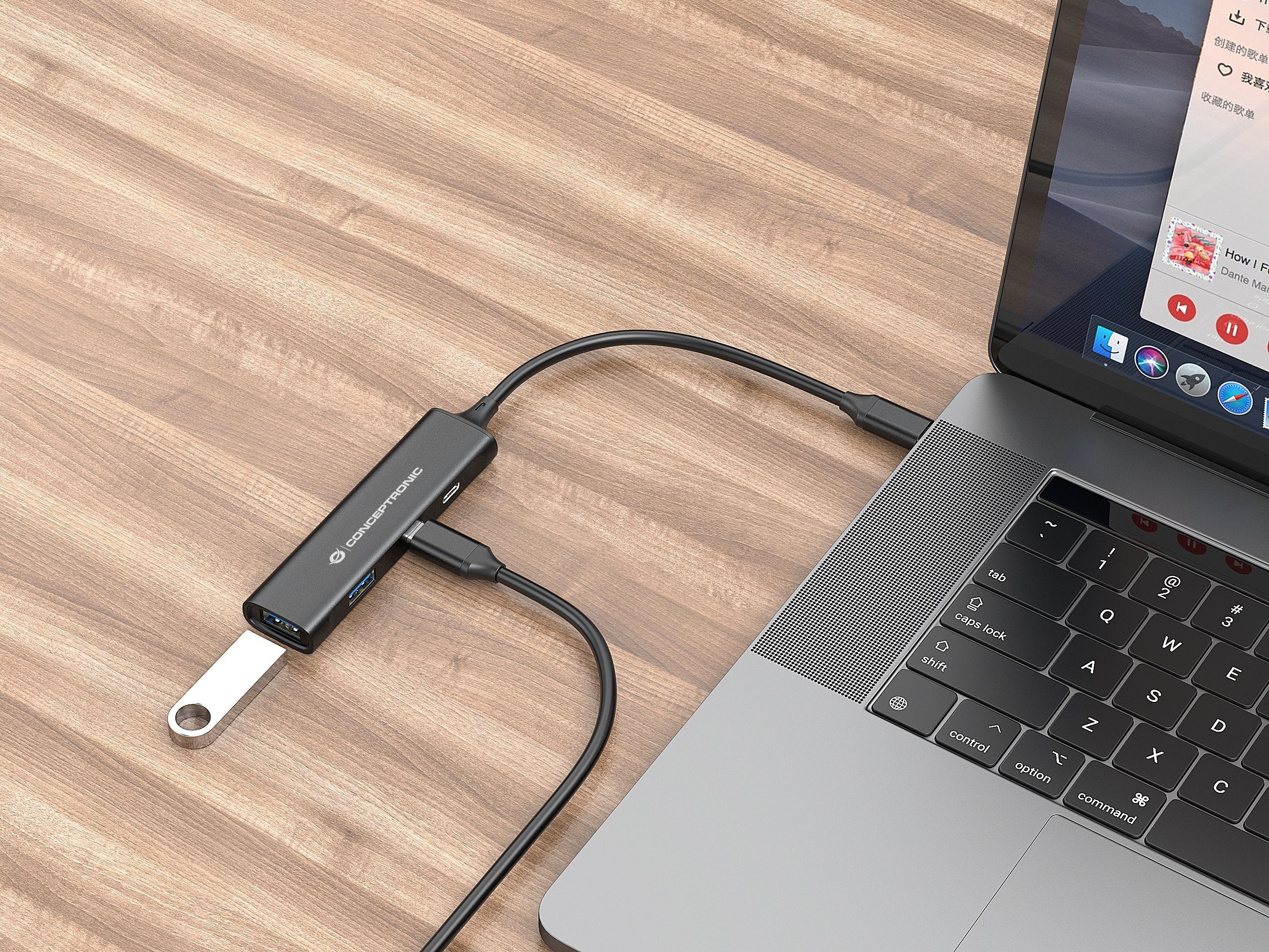 Conceptronic Usb-Hub 4-Port 3.0 ->2xusb-C/A