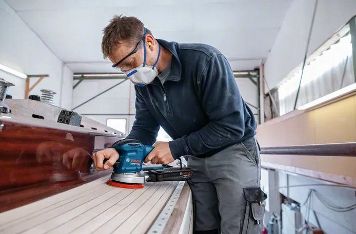 Lijadora Excéntrica Bosch Professional Gex 34-150 Professional Azul/Negro, 340 Vatios 601372800