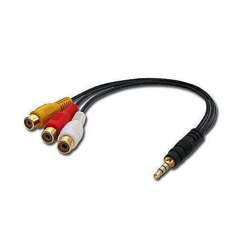 Lindy 35539 Cable 0,25 M 3,5mm 3 X Rca Negro