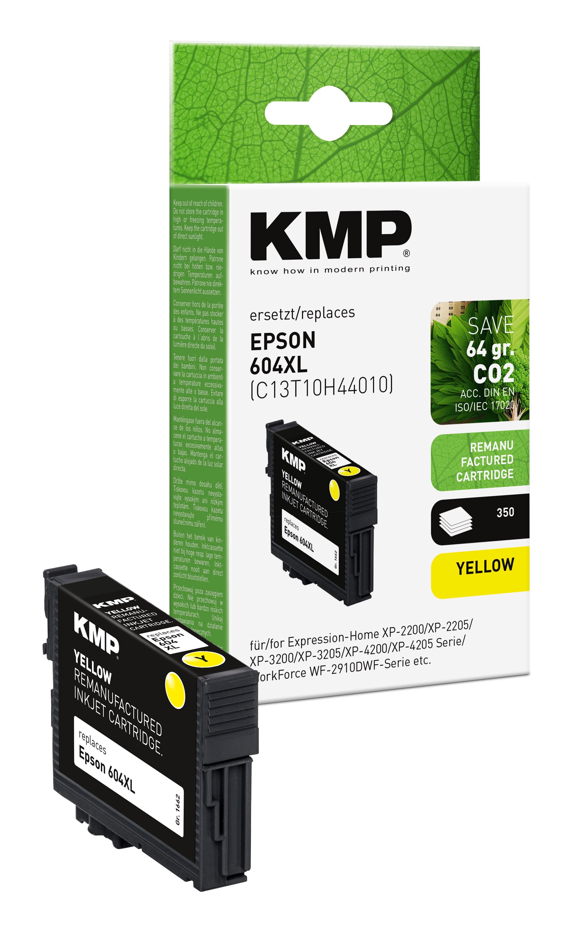 EAN 4011324002119 - KMP 1662,4009 cartucho de tinta 1 pieza(s) Compatible Amarillo imagen 1